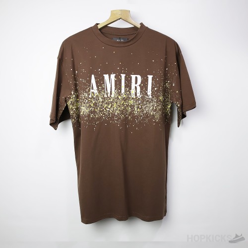 Am*ri Painter Logo Print Cotton Brown T-Shirt
